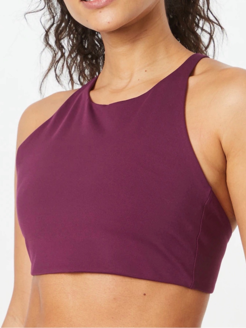 Girlfriend Collective Topanga High Neck Sports Bra Plum
